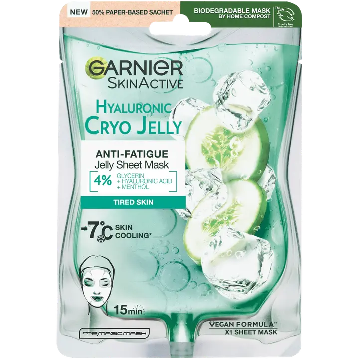 Garnier SkinActive Hyaluronic Cryo Jelly Sheet Mask kangasnaamio 27g
