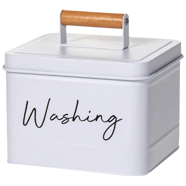 Hoiukast washing valge