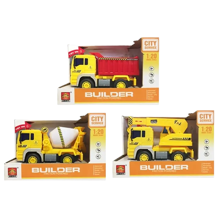 Tööauto 1:20 Wenyi häälte ja tuledega 3 ass