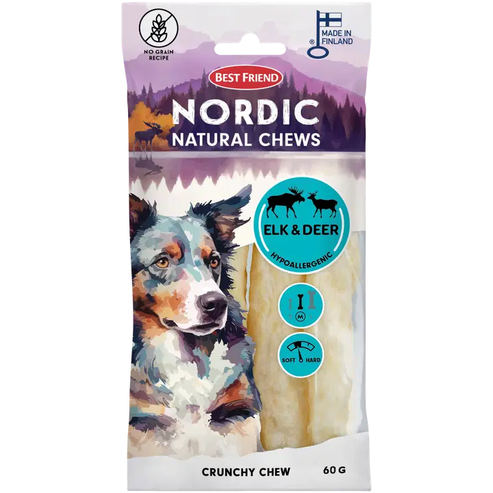 Best Friend Nordic Natural Chews hirvi & riista rouheluu 4 kpl 60 g