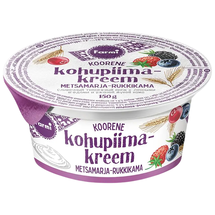 Farmi Rukkikamaga koorene kohupiimakreem, 150 g