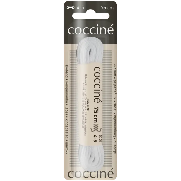 Coccine kengännauha 75cm valkoinen