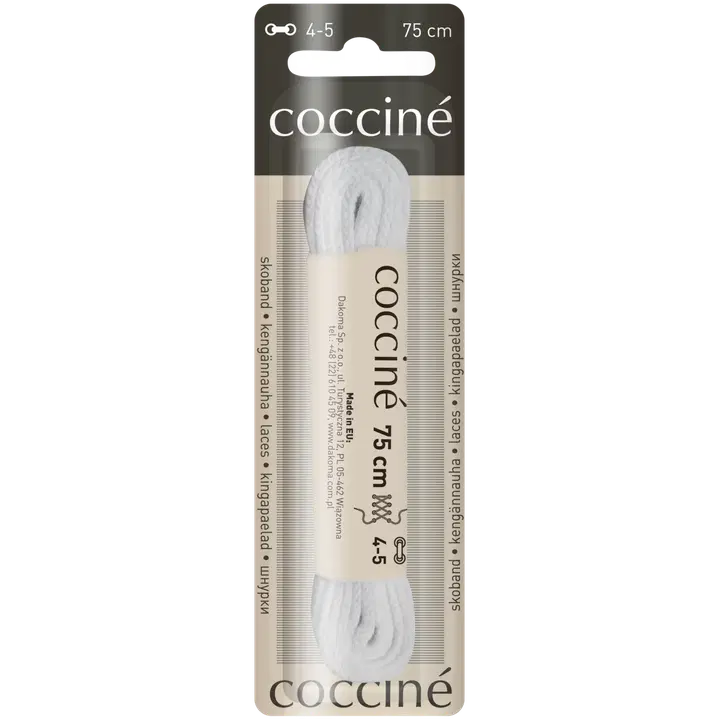 Coccine kengännauha 75cm valkoinen