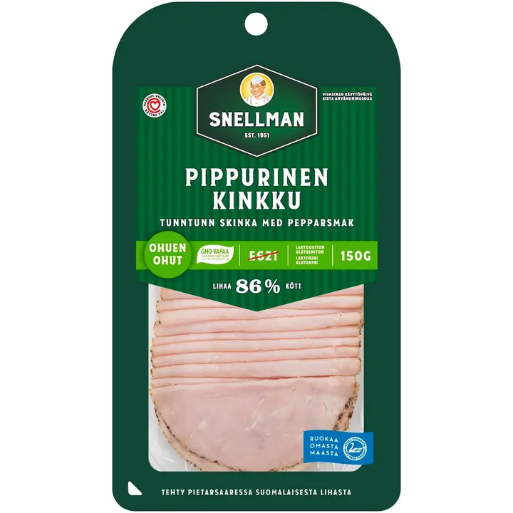 Snellman Ohuen ohut pippurinen kinkku 150g