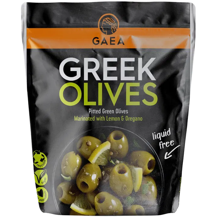 Gaea Gröna oliver utan kärna marinerad 150g