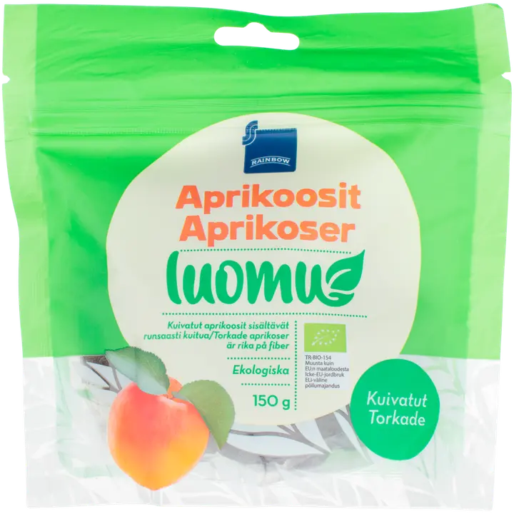 Rainbow kuivatut aprikoosit luomu 150 g