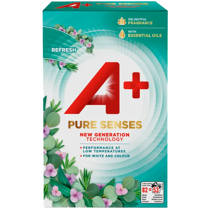 A+ Pure Senses Refresh Pyykinpesujauhe 3,445kg
