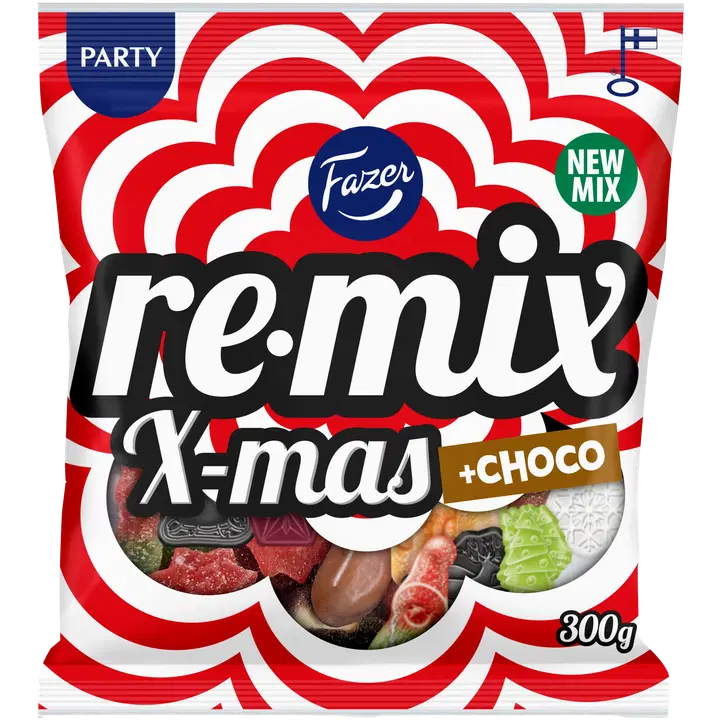 Fazer Remix Xmas +choco karkkipussi 300g