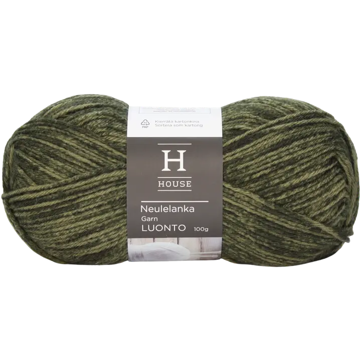 House kuviolanka Luonto 100 g Forest Green 31677