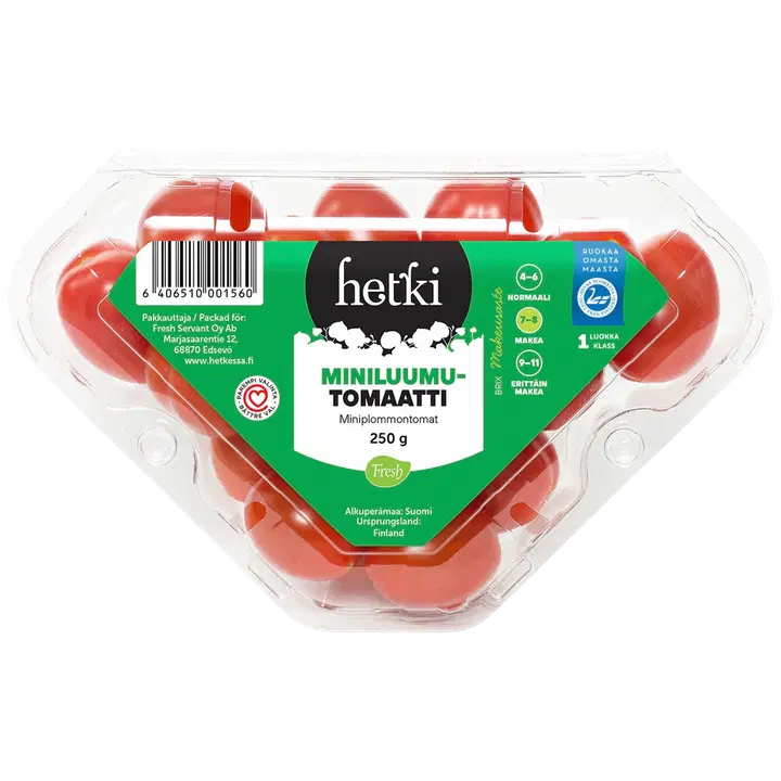 Fresh Hetki miniluumutomaatti punainen 250g FI