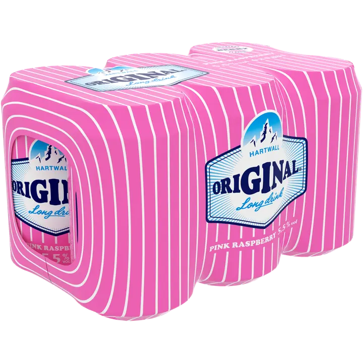 6 x Hartwall Original Long Drink Pink Raspberry 5,5% 0,33 l