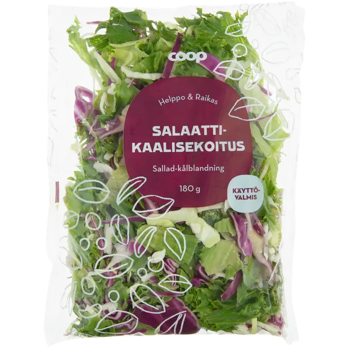Coop salaatti-kaalisekoitus 180 g