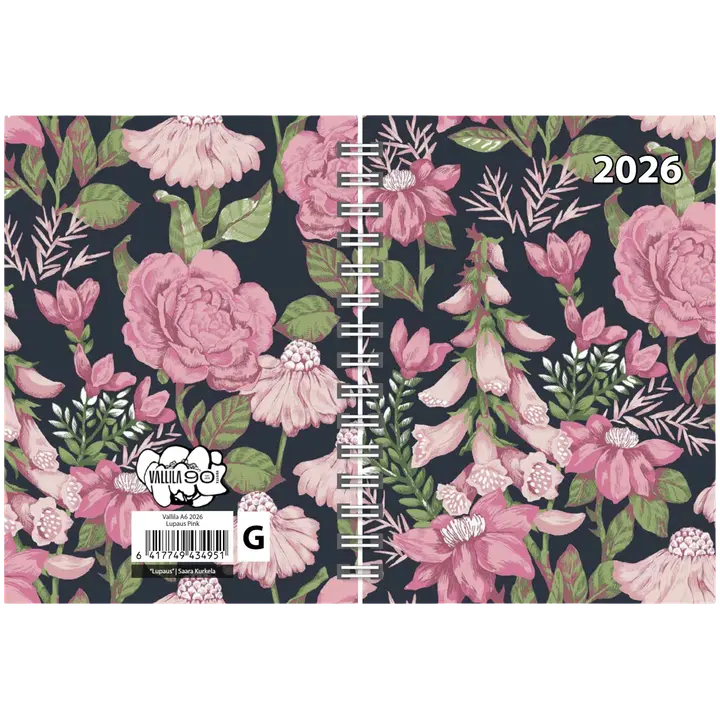 Vuosikalenteri Vallila A6 2026 Lupaus