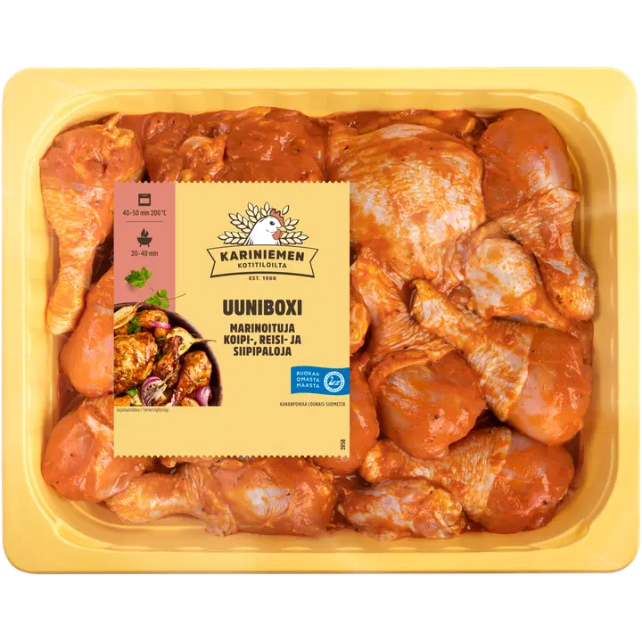 Kariniemen Kananpojan grilliboxi marinoitu n. 1,7 kg