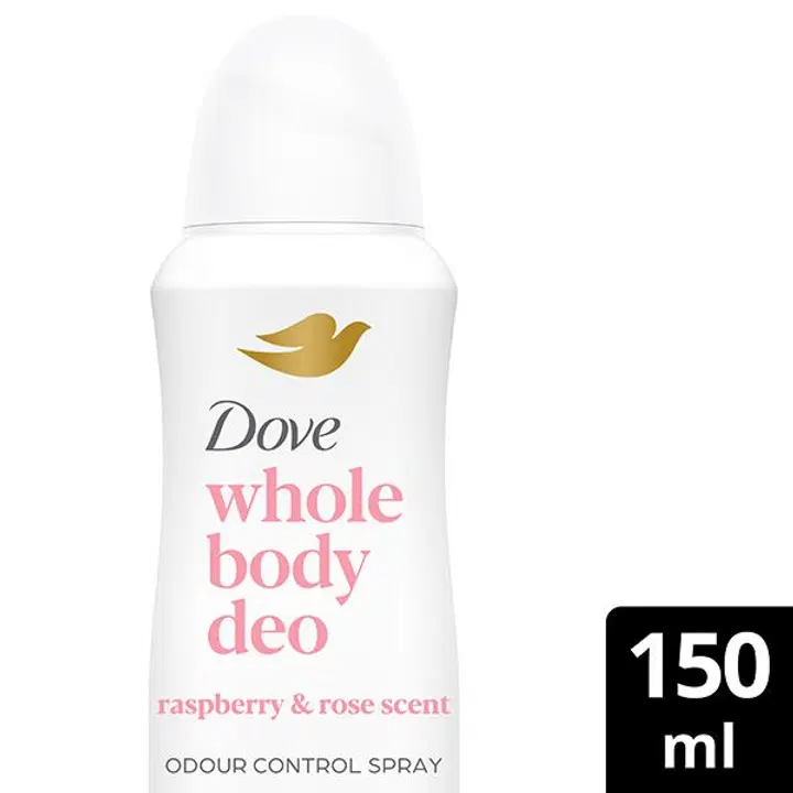 Dove Whole Body Raspberry & Rose Deodorantti Spray 150 ml