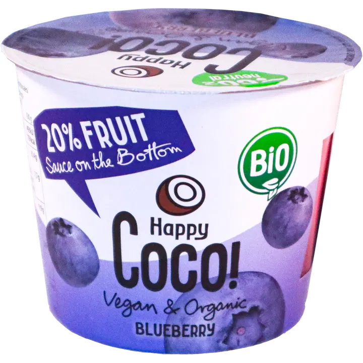HAPPY COCO KOOKOSPOHJAINEN VÄLIPALAHERKKU JOSSA 30% MARJAA 250G