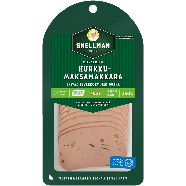 Snellman Kurkkumaksamakkara viipaloitu