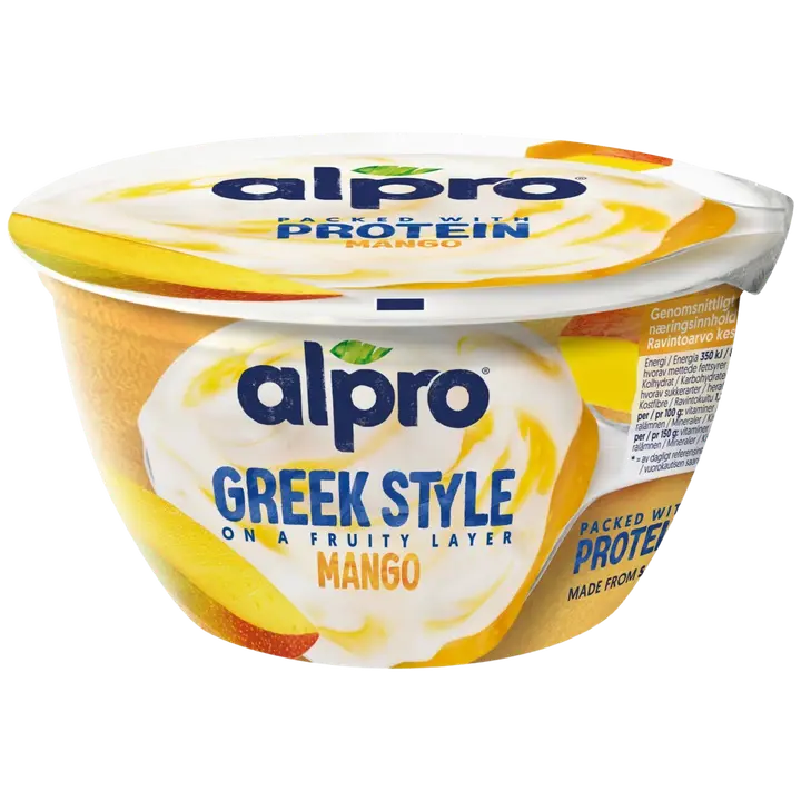 Alpro Greek Style Hapatettu soijavalmiste, mango 150g