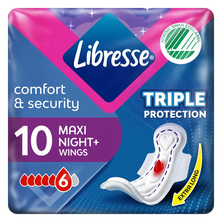 LIBRESSE Maxi Goodnight Wing yöside 10 kpl