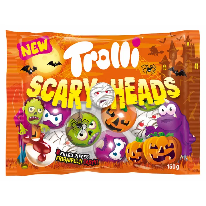 Trolli Scary Heads makeispussi 150g