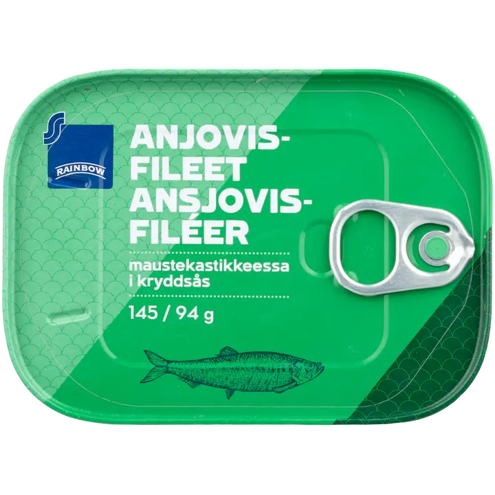 Rainbow anjovisfileet 145/94 g