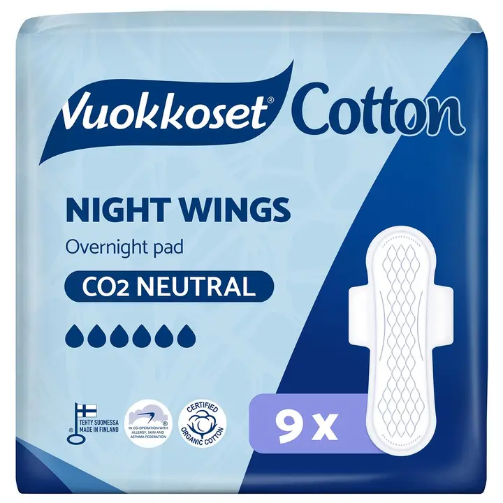 Vuokkoset Cotton Night hügieeniside 9 tk