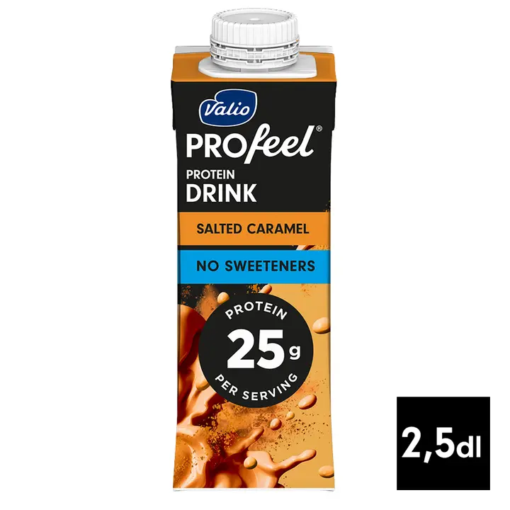Valio PROfeel® proteiinijuoma salted caramel 250 ml UHT laktoositon