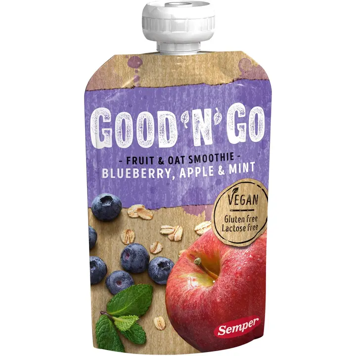 Good'n'Go Hedelmä-kaurasmoothie Mustikka, Omena & Minttu 120g