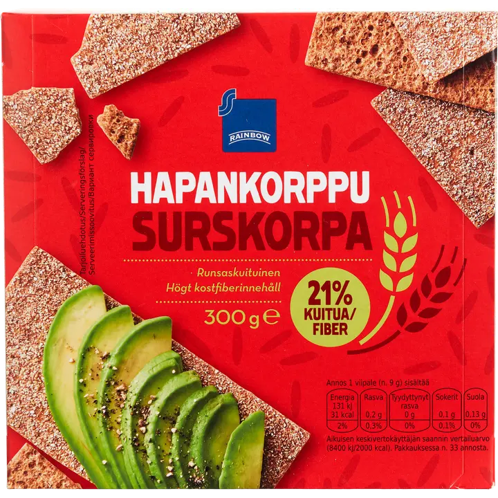 Rainbow rukkinäkileivad 300 g