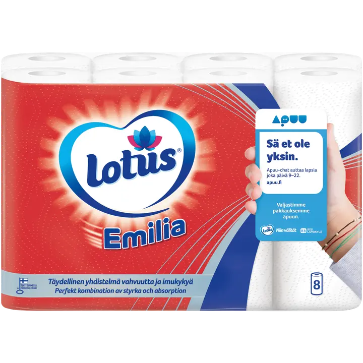 Lotus emilia majapidamispaber 8 rulli