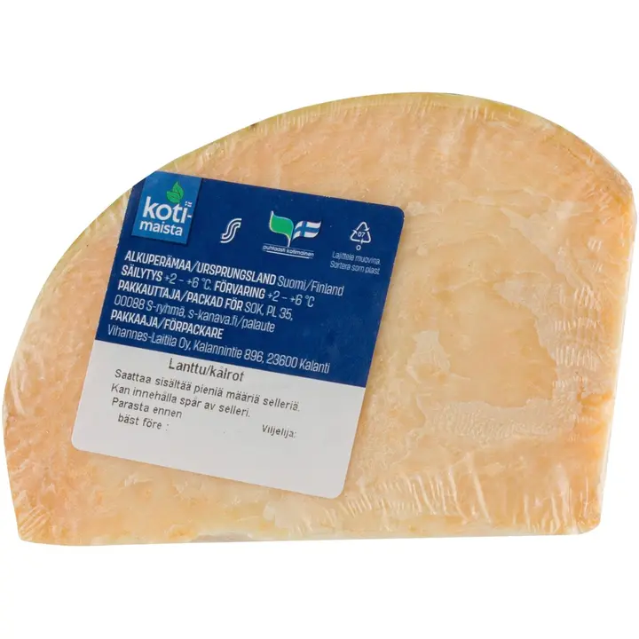 Kotimaista lanttu paloiteltu