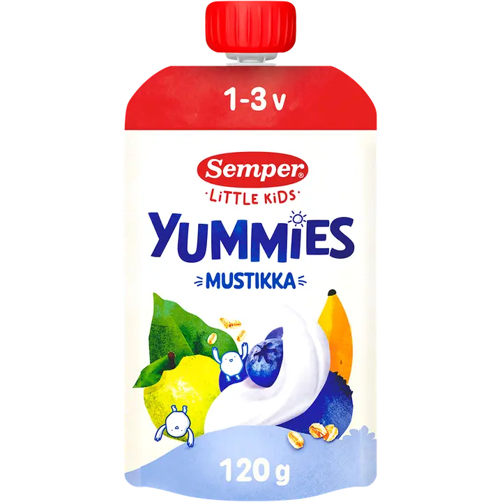 Semper Yummies smoothie mustikka 120g 1-3 vuotiaille