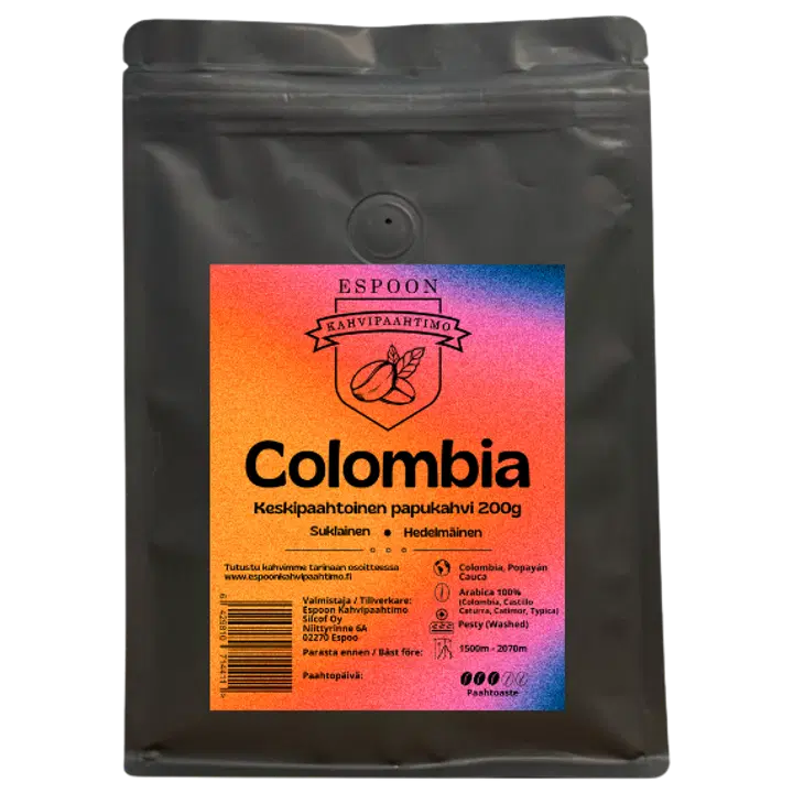 Espoon Kahvipaahtimon Colombia 200g papukahvi
