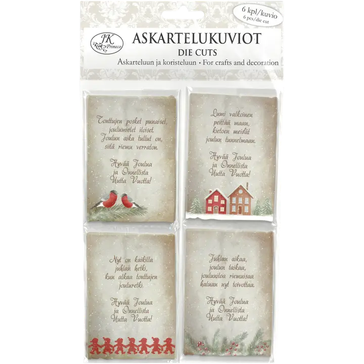 J.K. Primeco Askartelukuvio joulutoivotukset natur