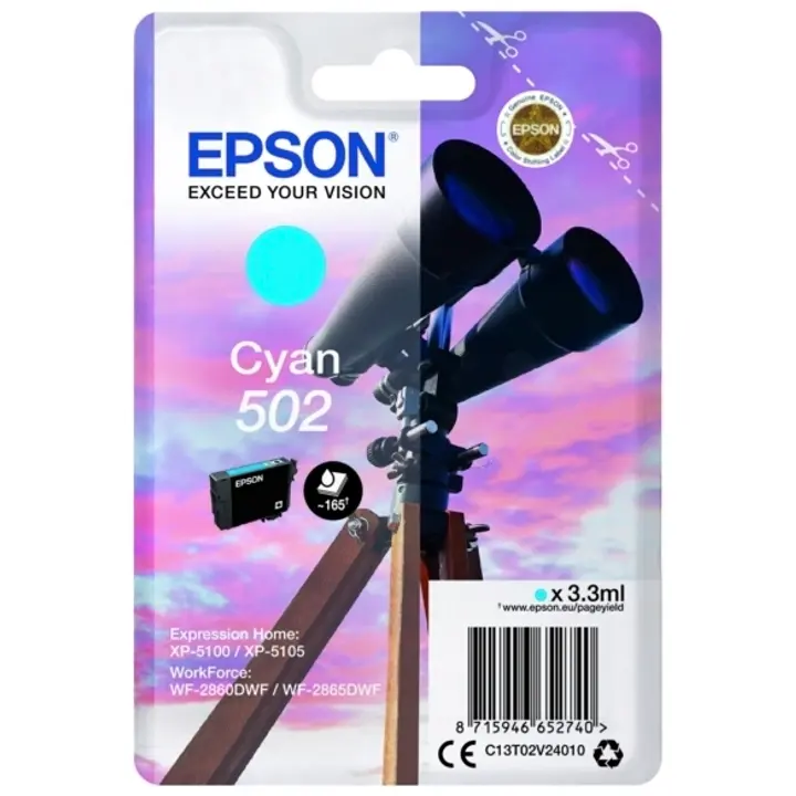 Epson 502 mustepatruuna syaani