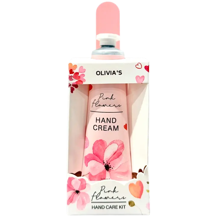 Käsivoide 30ml ja kynsiviila lahjapakkauksessa.