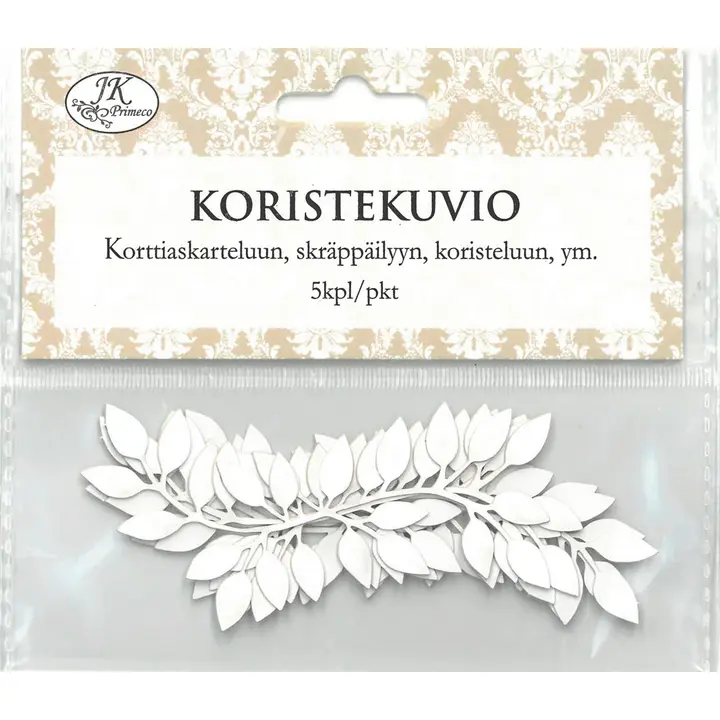 J.K. Primeco koristekuvio oksa valkoinen 5kpl/pkt