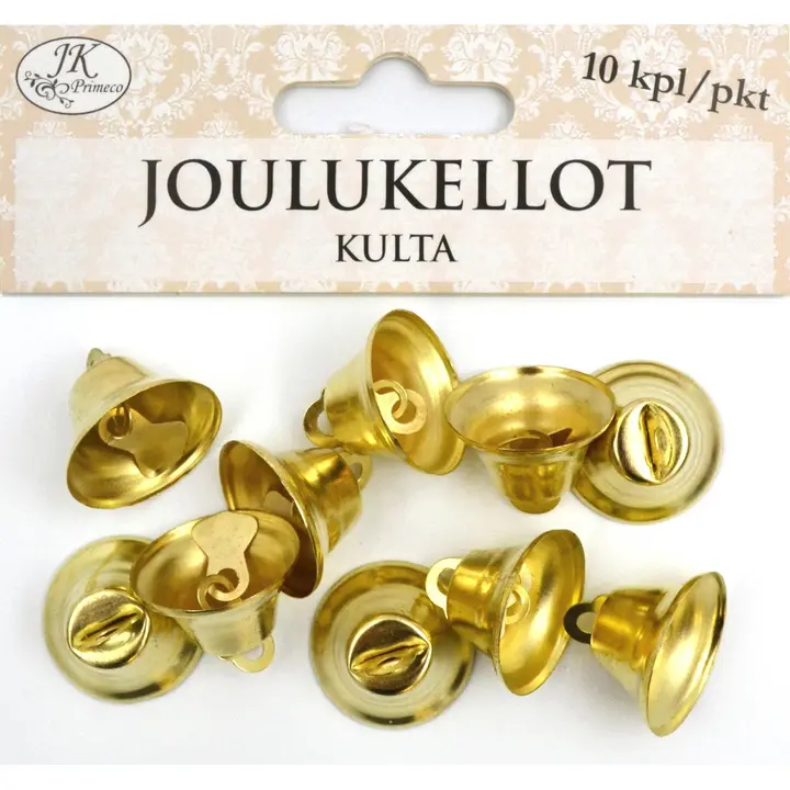 J.K. Primeco Joulukello kulta 10kpl/pss