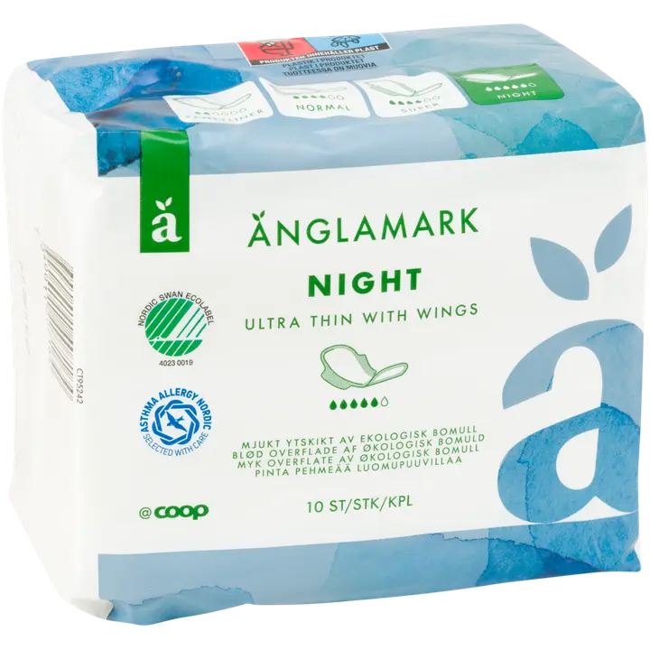 Änglamark hügieeniside night ultra thin 10tk