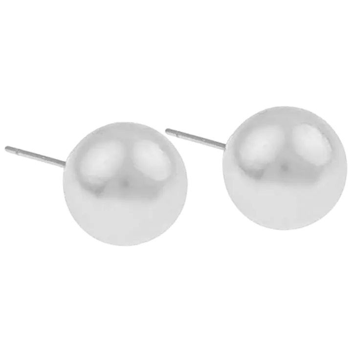 Snö of Sweden Laney helmikorvakoru 10 mm hopea/valkoinen