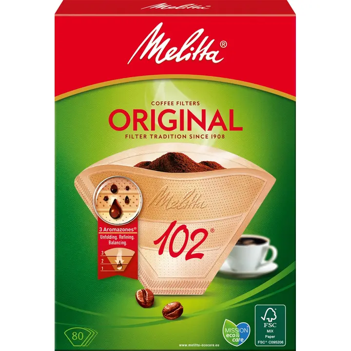 Melitta 102/80 ruskea suodatinpaperi