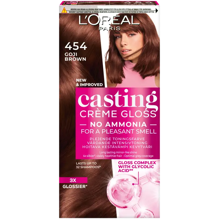 Poolpüsivärv Loreal Casting Creme Gloss 454 Goji Brown