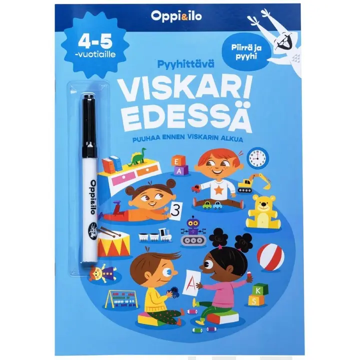 Viianen, Pyyhittävä Viskari edessä -puuhakirja 4-5 v - Puuhaa ennen viskarin alkua