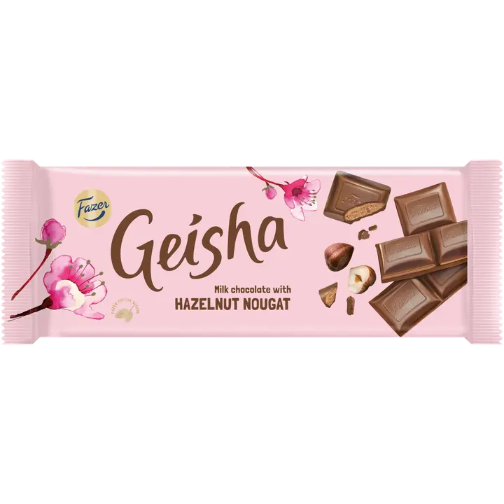 Fazer Geisha hasselpähkinänougat suklaalevy 100g