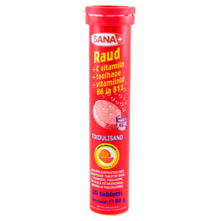 Sana joogitabletid raua ja C-vitamiiniga 80 g
