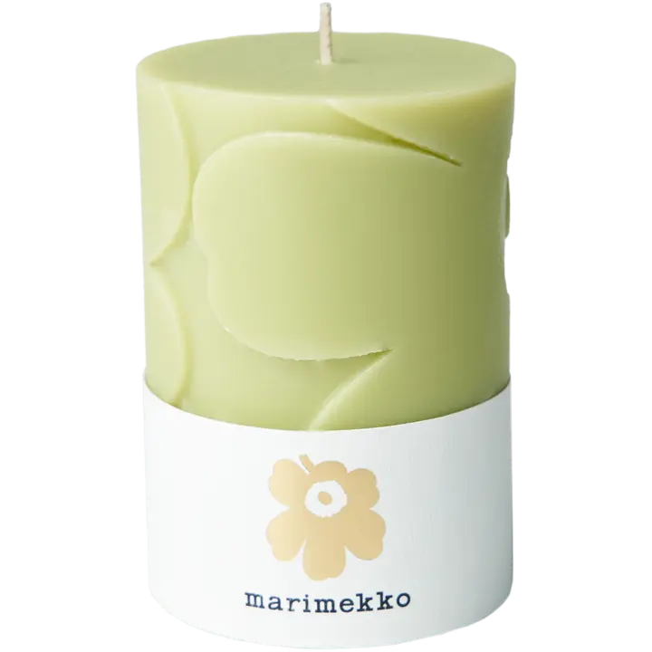 Marimekko Unikko vaaleanvihreä pöytäkynttilä 1kpl/6,5x10cm