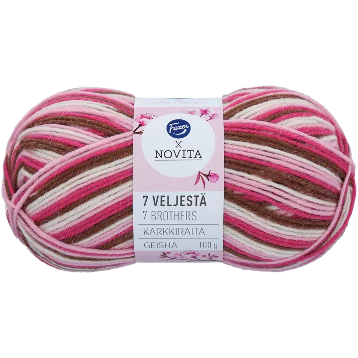 Fazer x Novita Neulelanka 7 Veljestä Karkkiraita Geisha