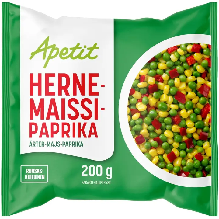 Apetit Herne-maissi-paprika pakaste 200g
