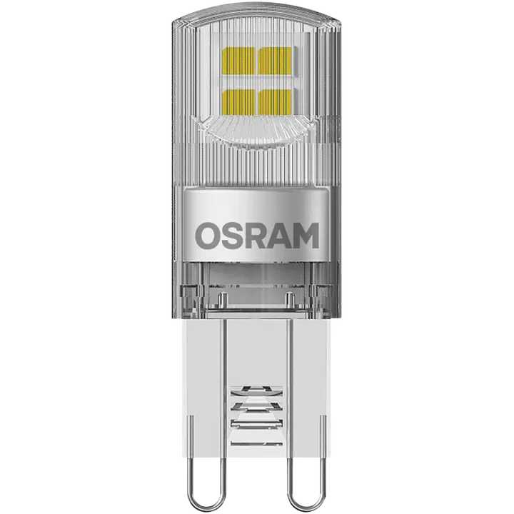 Osram LED PIN 1,9W/2700K G9 ei-himmennettävä kirkaskupuinen LED-pienoislamppu 2 kpl/pkt