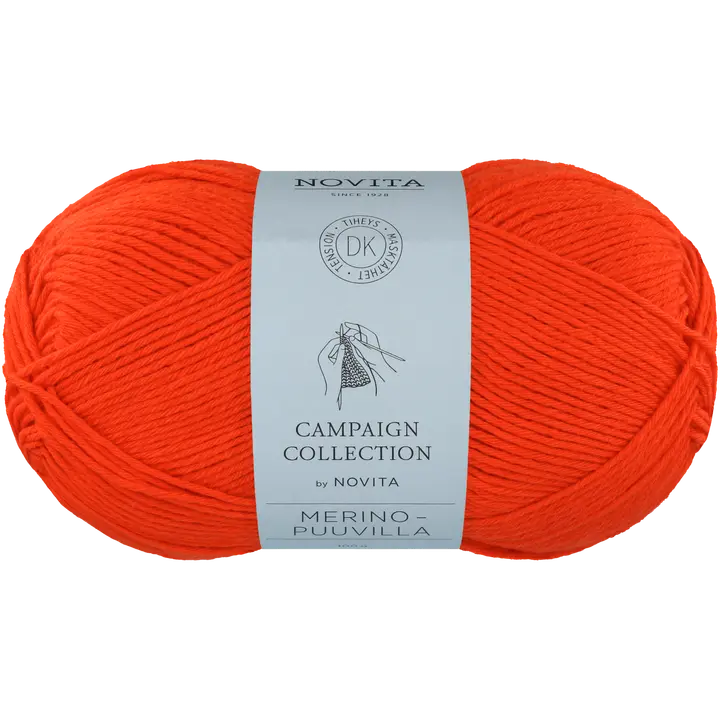 Novita neulelanka merino-puuvilla 100g punainen